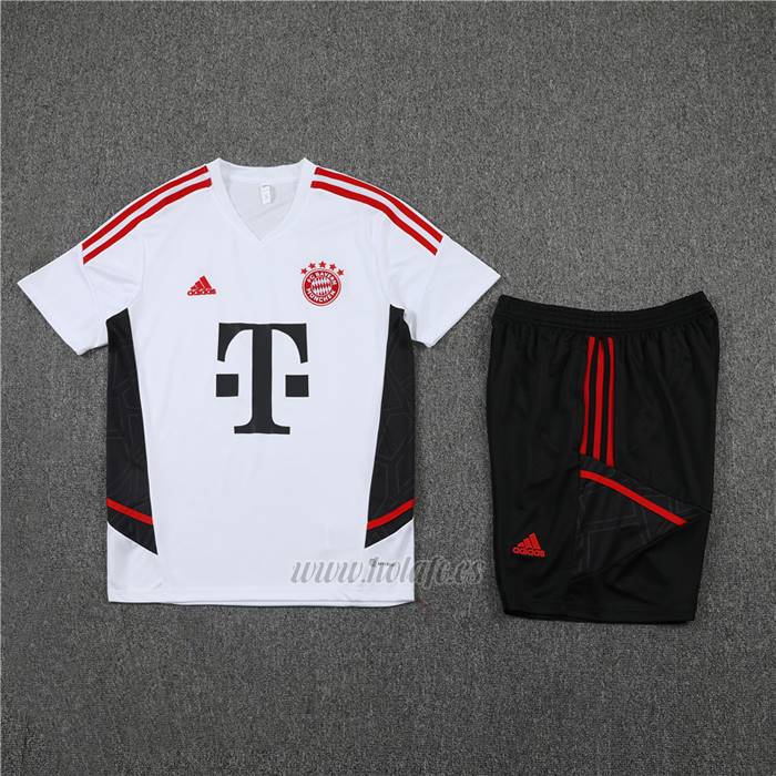 Chandal del Bayern Munich Manga Corta 2022-2023 Blanco - Pantalon Corto